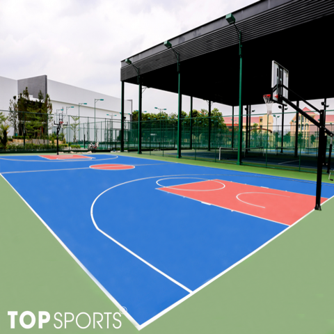xây sân bóng rổ