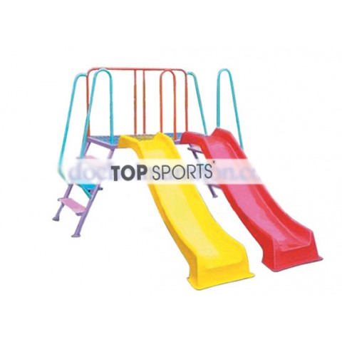cầu trượt 2 máng song song cho bé vui chơi