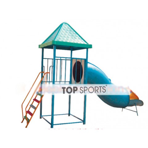 cầu trượt Ống có mái cho trẻ chơi ngoài trời