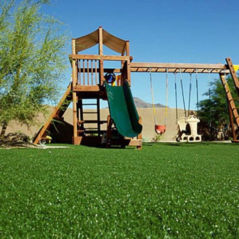 playground on artificial grass turf