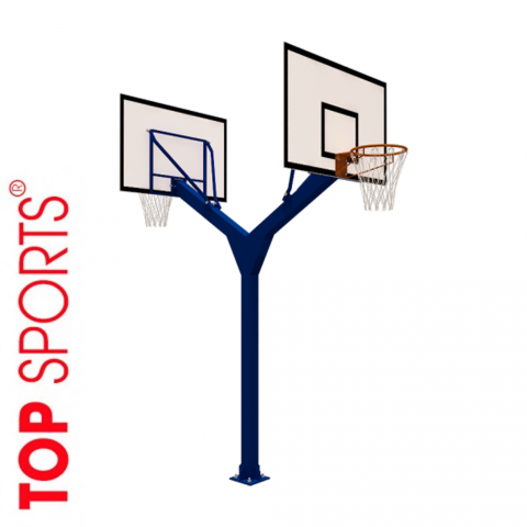 cột bóng rổ đôi cố định, bảng topsports composite.