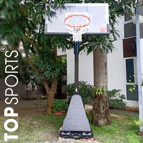 trụ bóng rổ di động điều chỉnh chiều cao cho trường học, gia đình