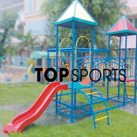 cầu trượt liên hoàn 2 khối xích đu
